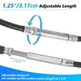 thumbnail image 4 of Cable de Embrague de 180cm/70.87" para Harley Davidson Sportster XL883 XL1200 XL 883 1200 1986-2013 para Modelos Harley Sportster 2004-2020 Cable de Embrague Extendible de Acero Inoxidable, 4 of 7