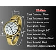 thumbnail image 5 of Blekon Collections Japanese Quartz Women's Easy to Read Round 31mm Case Metal Cuff Bangle Watch, 5 of 5