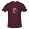 thumbnail image 5 of Faith Over Fear Men'S Basic Short Sleeve T-Shirt Burgundy Small, 5 of 5