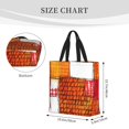 thumbnail image 2 of Single Shoulder Bag Convenience Bag 19.6×15.7×5.9in Light And Weight-Free Main Pocket Large Portable And Single Shoulder Back Orangered Houndstooth Checkered Hand-Drawn Sketch_2, 2 of 7
