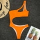 thumbnail image 3 of Gibobby Trajes de Baño para Mujer Conjunto de bikini de talle con recorte de un hombro para mujer Traje de baño de 2 piezas entrecruzado Traje de baño(Naranja,M), 3 of 5