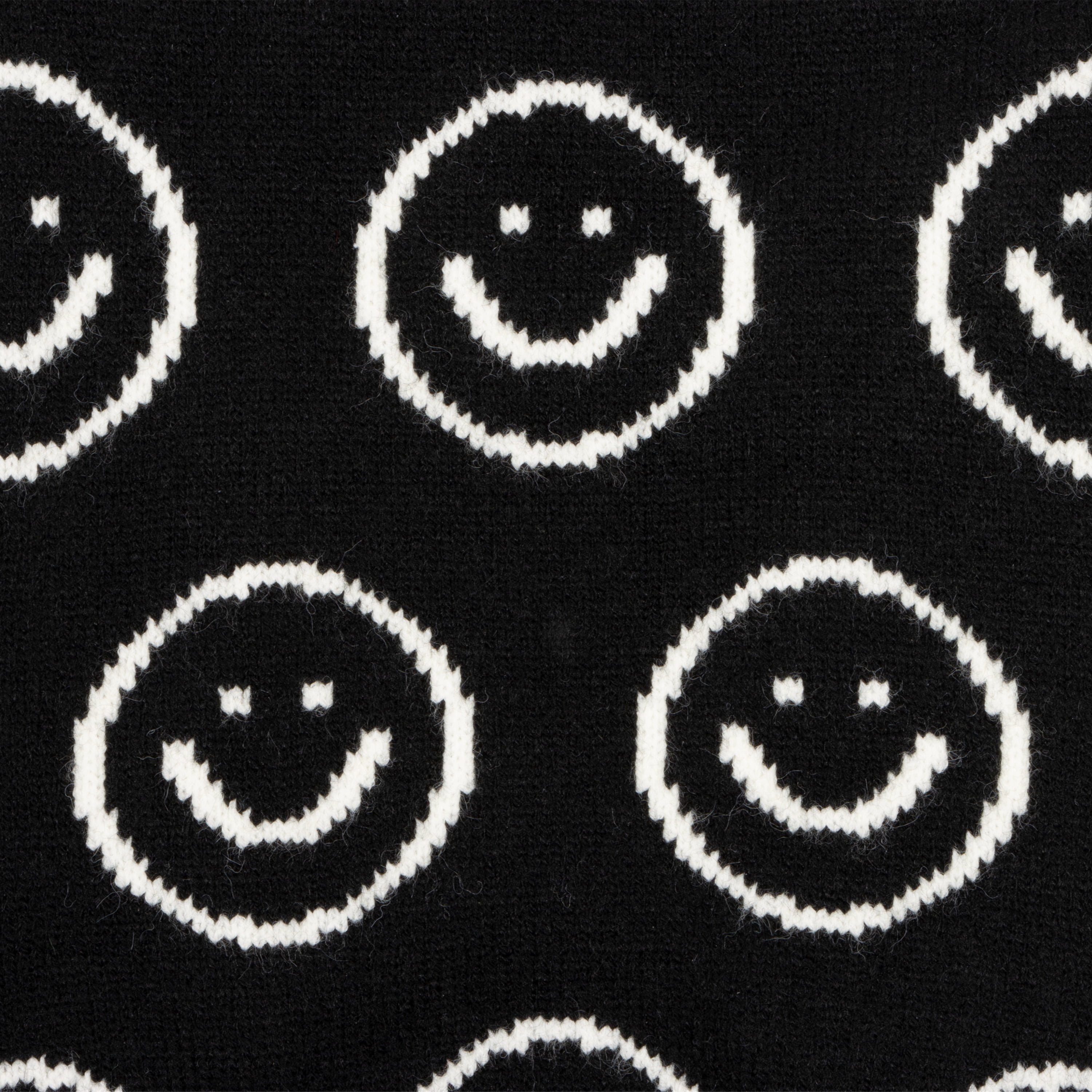 Oodles Smiley Face Fall Dog Sweater, Black, Large