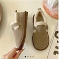 thumbnail image 1 of Zapatos de mujer de piel y cuero, todo en uno, cálidos, con suela gruesa y acolchado de algodón, forrados con vellón, engrosados, sin cordones, estilo retro, Boken, 1 of 6
