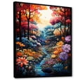 thumbnail image 2 of Designart "Canopy Of Purple And Pink Forest I" Forest Floater Framed Wall Art Living Room, 2 of 5