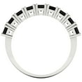 thumbnail image 5 of 2.61 ctw Wedding Band for Women - 14K White Gold Natural Onyx Stackable Eternity Ring, 5 of 6