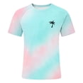thumbnail image 4 of Mens Summer Tops Palm Tree Print Short Sleeve Crewneck Lightweight Tee Shirts Mint Green L, 4 of 4