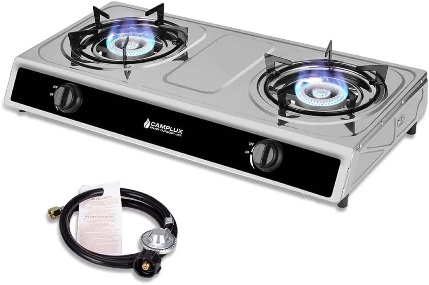 Camplux Single Burner Propane Stove 9800 BTU Stainless Steel Portable