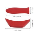 thumbnail image 2 of 2 Pcs Silicone Handle Protectors Pot Holders Griddle Handle Covers Red, 2 of 8