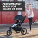 thumbnail image 2 of Baby Jogger Summit X3 Cochecito para correr de 3 ruedas con freno de mano, plegado compacto con una sola mano y suspensión en las cuatro ruedas, negro medianoche, 2 of 5