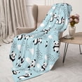 thumbnail image 3 of Disketp Cute Panda Bear Cozy Flannel Fleece Throw Blanket: Has a velvety texture for All Seasons - Perfect for Women, Men, & Kids"60"x50", 3 of 6