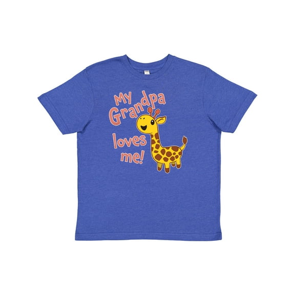 Inktastic My Grandpa Loves me- cute giraffe Youth T-Shirt