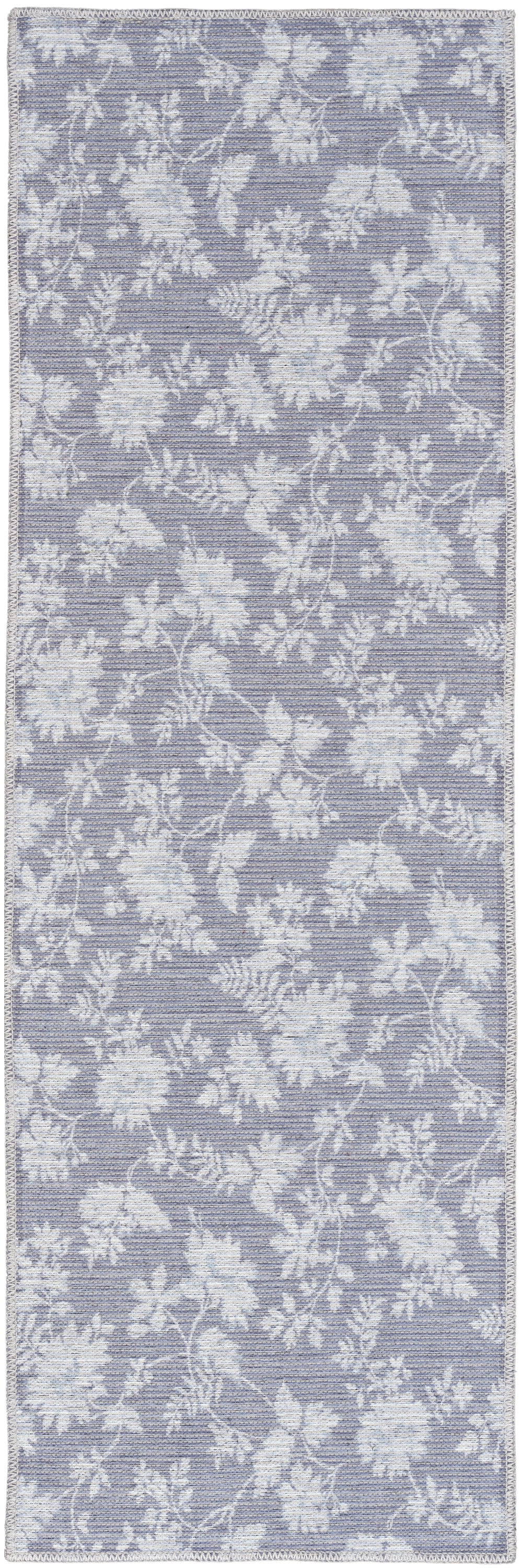 Waverly Machine Washable Floral Boho Grey Area Rug Runner, 2' x 6
