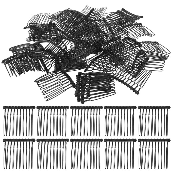 AURARMLET Bride Hair Accessories Black Metal Wire Versatile Use for Special Occasions 50Pcs