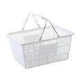 thumbnail image 3 of Cesta de la compra Supermercado Organizador Hierro Robusto Portátil Ergonómico con Asa Blanco, 3 of 9