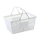 thumbnail image 3 of Cesta de la compra, organizador de supermercado, cesta multiusos de hierro para almacenamiento portátil Blanco, 3 of 9