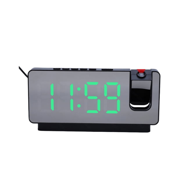 Reloj con espejo Digital Injueey con pantalla Led para dormitorio luz verde