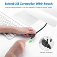 thumbnail image 3 of USB Extension Cable, Rankie 1-Pack USB 2.0 Extension Cable - A-Male to A-Female - 10 Feet (Black) - R1330B, 3 of 5