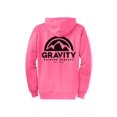thumbnail image 2 of Gravity Outdoor Co. Zip-Up Hoodie - Neon Pink - Black Logo - Small, 2 of 2