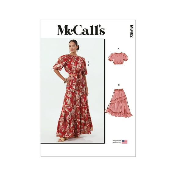 McCall's Sewing Pattern 8482 - Misses' Tops and Skirts, Size: D5 (4-6-8-10-12)