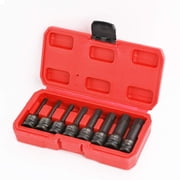 WINMAX AUTOMOTIVE TOOLS 8 Pieces SAE Standard 1/2 Drive Impact Socket Set Hex Bits Long Air Allen Driver