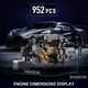 thumbnail image 5 of Kit de motor Mould King W16 Twin V8 visible, motor de coche, 952 unidades, 5 of 6