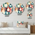 thumbnail image 4 of Designart "Retro-Styled Abstract Drops XII" Modern Geometric Oversized Wall Clock, 4 of 5