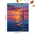 thumbnail image 3 of Moonlit Sailboat Ocean Canvas Print Wall Art, Night Seascape Decor for Living Room Bedroom Hotel Hallway Office, 3 of 8