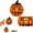 8.0"Tiffany Style Halloween Pumpkin Lantern, variant on Halloween Pumpkin Skull Lamp,Creativitiness Resin Halloween Glowing Pumpkin Night Light,Unique And Exquisite Halloween Desk Lamp,Suitable For Bedside Decoration