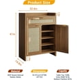 thumbnail image 2 of Bingirl Farmhouse Rattan Shoe Cabinet with Storage, 2 of 6