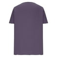 thumbnail image 6 of XUNKUSGA Womens Tops Solid Color Cotton Linenn Going Out Tops Casual Short Sleeve V Neck T-Shirts for Women with Pockets Vintage Vacation Womens Blouses S-2XL Purple, 6 of 8
