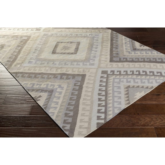 BoutiqueRugs Fischer Bohemian/Global Area Rug - Gray, Taupe, Light Gray - 4' x 6'