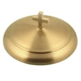 thumbnail image 3 of Communion Ware 4 Holy Stacking Bread Plates With A Lid - Stainless Steel (Brass Matte), 3 of 3