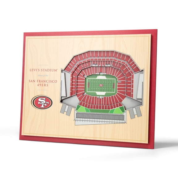 San Francisco 49ers 17'' x 13'' 5-Layer StadiumViews 3D Wall Art