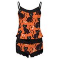 thumbnail image 4 of Conjunto de pijama sin mangas de Halloween para mujer Cami y pantalones cortos Estampado Pijama de 2 piezas Fridja  fhjkhfk456406, 4 of 4