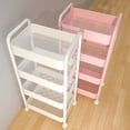 thumbnail image 2 of Small Cart Storage Rack Kitchen Floor To Ceiling Multi Layer Snacks Baby Living Room Bedroom Bathroom Mobile Storage Rack, 2 of 5