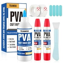 Book Repair & Binding Glue Kit – 8.5 Oz 2×1.35 Oz Acid-Free PVA Adhesive – Neutral pH, Dries Clear & Flexible for Books, Crafts, Collages & Paper Art, Used for Bookbinding and Book Repair$$