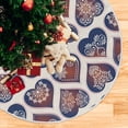 thumbnail image 5 of FMSHPON Valentine's Day Beautiful Romantic Mandala Love Heart Xmas Christmas Tree Skirt Stand Mat for Holiday Party Decoration Indoor Outdoor 48 inches, 5 of 6