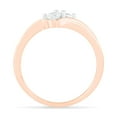 thumbnail image 2 of DGOLD 10kt Rose Gold Round White Diamond Classic Two Stone Ring (1/3 cttw), 2 of 4