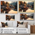 thumbnail image 4 of Designart "Serene Buddha Zen Tranquility IV" Spiritual Framed Wall Art Decor - Global Orange Buddhism Entryway Framed Wall Art Print, 4 of 6