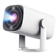 thumbnail image 1 of K2N Mini Projector 4K Supported Portable with 270° Rotatable 1080P 22000 Lumens Home Cinema ProK2N Mini Pro US Plug,1 x projector 1 x data cable,White, 1 of 7