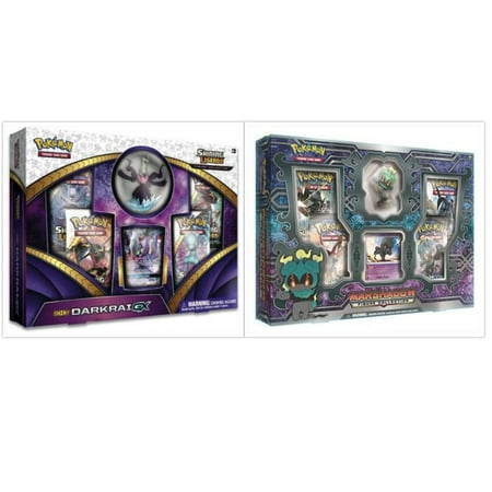 Pokemon Shining Legends Darkrai GX Box and Marshadow Figure Box Trading Card Game Collection Box Bundle, 1 of Each. Great Variety Gift Set For Boys or