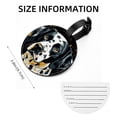 thumbnail image 5 of Spotted Dog 2Pcs PU Leather Round Luggage Tags with Privacy Cover and Name ID Tag for Suitcase, Handbags, Backpacks, School Bags, 5 of 6