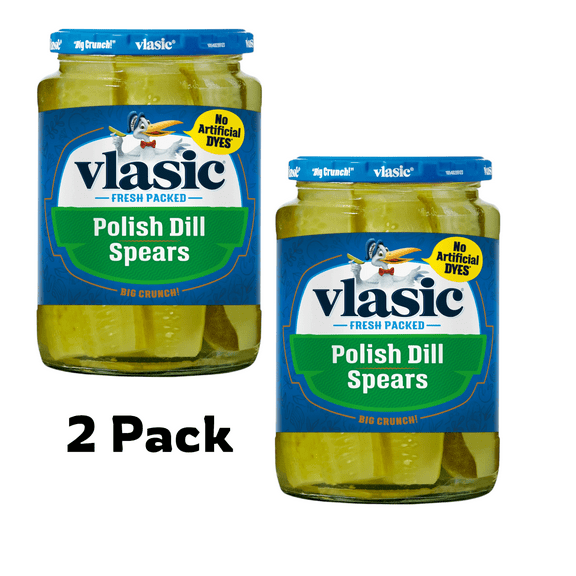 Vlasic Polish Dill Pickle Spears, Keto Friendly, 2 Pack, 24 fl oz
