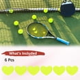 thumbnail image 4 of Amortiguador de Raqueta de Tenis [6PCS] - Amortiguador de Vibraciones de Silicona en Forma de Corazón Divertido [Amarillo Fluorescente], 4 of 7