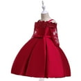 thumbnail image 4 of Girls Lace Dress Off Shoulder Flower Girls Princess Dress for Wedding Birthday Party, 4 of 7