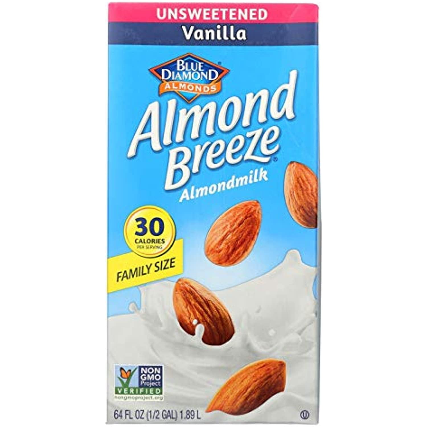 Blue Diamond, Almond Breeze Vanilla Unsweetened, 64 Fl Oz