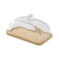 thumbnail image 4 of Fiocias Cake Stand with Lid Dessert Dome with Dish Cake Plate Holder Cake Fruit Display Bamboo Wood, 4 of 9