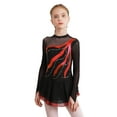 thumbnail image 1 of iixpin Robe de Patinage à Roulettes pour Filles avec Strass Manches Longues Col Montant Jupe Tutu de Danse Rouge 8, 1 of 7