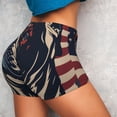 thumbnail image 4 of Logiee Patriotic Bulldog Art Print Women's Biker Shorts,Workout Gym Shorts,Scrunch Shorts,Tummy Control Hidden Scrunch Running Yoga Shorts-Medium, 4 of 8