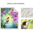 thumbnail image 3 of Hummingbird Floral Blanket Gifts for Women Kids Girls Mom Pink Flowers Bird Home Bedroom Mother''s Day Decor Soft Cozy Lightweight Plush Sherpa Throw Blanket 50"x60", 3 of 6